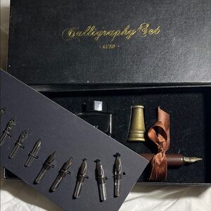 Elegant Black Calligraphy Set